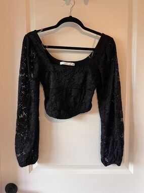 Black lace top